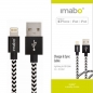 Mobile Preview: imabo® - 2m iPhone Lightning Ladekabel / Datenkabel [Apple Mfi zertifiziert], Nylon, 2A Schnellladung