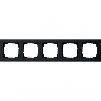 GIRA System 55 E2, Rahmen 5-fach, Schwarz matt (021509)