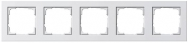 GIRA System 55 E2, Rahmen 5-fach, Reinweiß glänzend (021529)