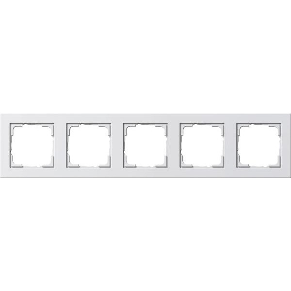 GIRA System 55 E2, Rahmen 5-fach, Reinweiß seidenmatt (021522)