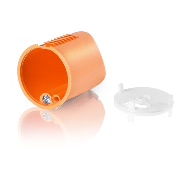 25 x Hohlwanddose mit Deckel 35mm orange VPE 25/100 Stk. 7350098 E134