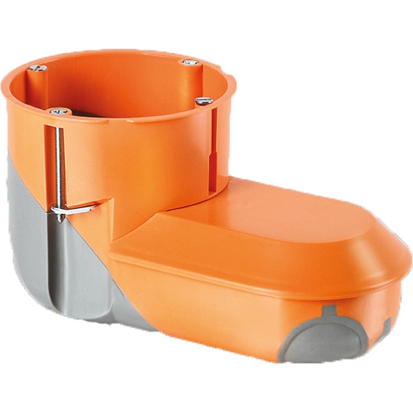 10 x Hohlwand-Elektronikdose tief orange 68mm, T: 70mm, VPE 10/100