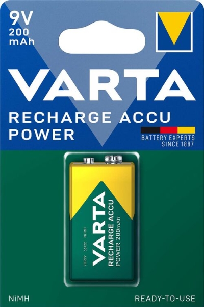 Varta Akku NIMH E - Block 9V 56722 200 mAh 1er Blister VPE1