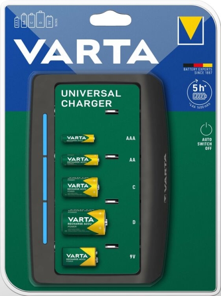 Varta Universal Ladegerät Für 2 oder 4 AA, AAA, C, D oder 1x 9V