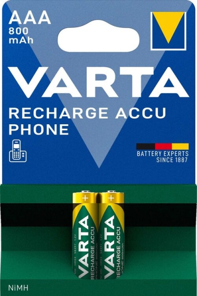 Varta Akku NIMH Micro (AAA) T398 Phone Power 800 mAh 2er Blister VPE2