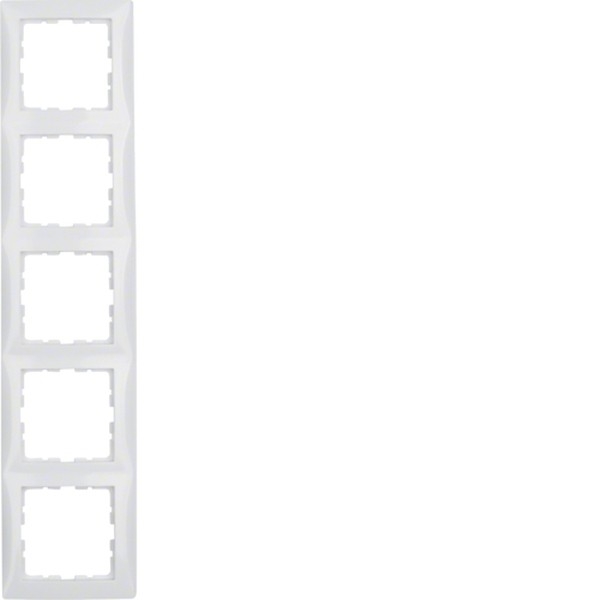 Berker 10158989 S.1 Rahmen 5-fach polarweiß glänzend