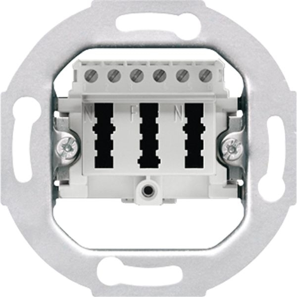 GIRA, Einsatz TAE-Anschlussdose TAE 3x6 NFN (1 Telefon und 2 Zusatzgeräte) (003302)